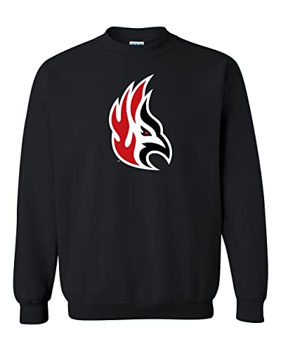 Carthage College Firebird Mascot Crewneck Sweatshirt - Black