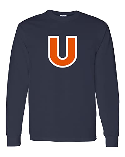 Utica University U Long Sleeve Shirt - Navy