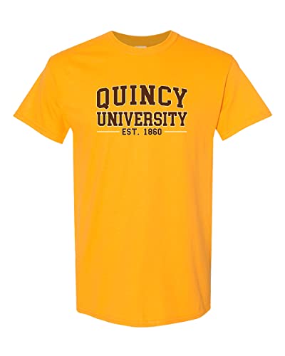 Quincy University Est 1860 T-Shirt - Gold