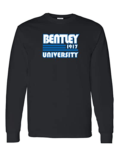 Retro Bentley University Long Sleeve T-Shirt - Black