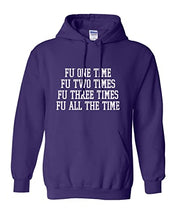 Load image into Gallery viewer, Furman University FU One Time Hooded Sweatshirt - Purple
