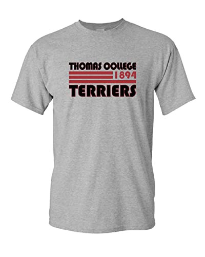 Thomas College Retro T-Shirt - Sport Grey