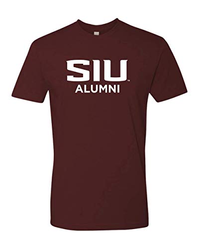 Premium Southern Illinois University Alumni Text One Color T-Shirt - Maroon