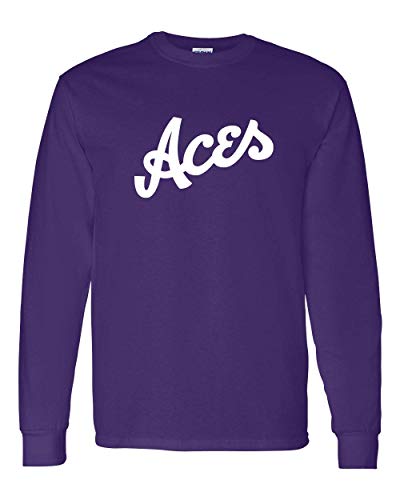 Evansville Aces Est 1854 Long Sleeve T-Shirt - Purple