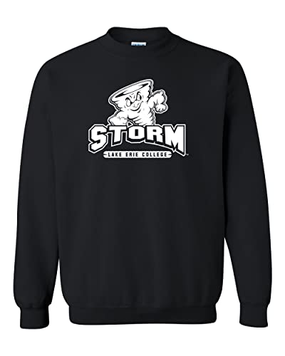 Lake Erie College Storm Crewneck Sweatshirt - Black