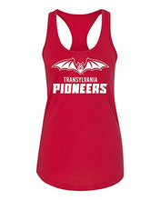 Load image into Gallery viewer, Transylvania Pioneers Full Logo One Color Ladies Tank Top - Red
