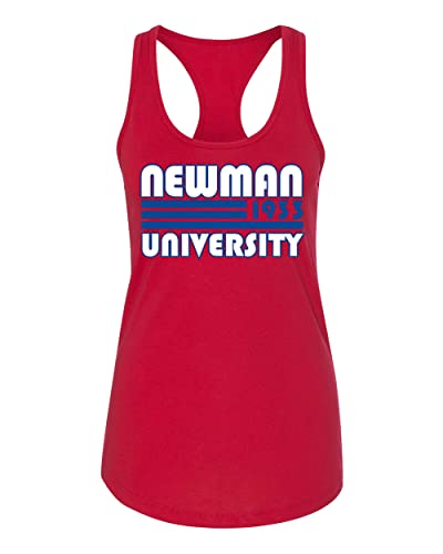 Retro Newman University Ladies Tank Top - Red