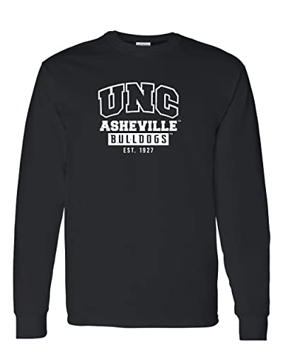 Vintage University of North Carolina Asheville Long Sleeve T-Shirt - Black