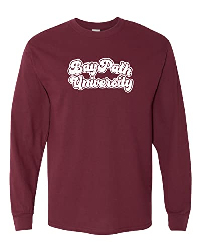Bay Path University Block Letters Long Sleeve Shirt - Maroon