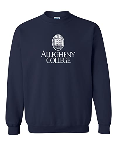 Allegheny College Stacked Crewneck Sweatshirt - Navy