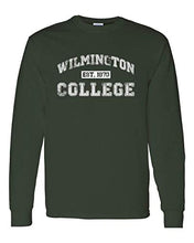 Load image into Gallery viewer, Wilmington College Est 1870 Long Sleeve T-Shirt - Forest Green
