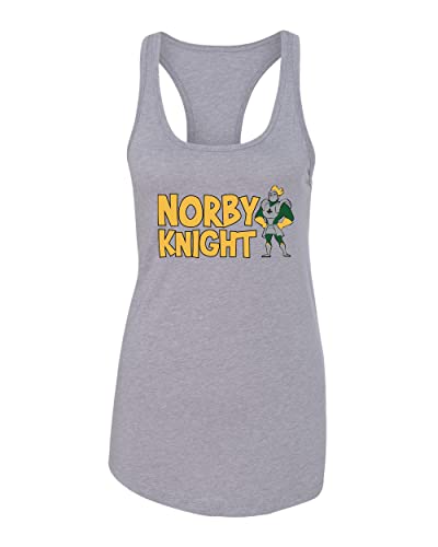 St. Norbert College Norby Knight Ladies Tank Top - Heather Grey