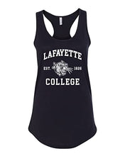 Load image into Gallery viewer, Lafayette College Est 1826 Ladies Racer Tank Top - Black
