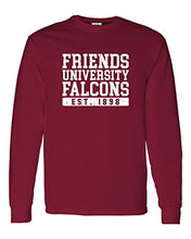 Load image into Gallery viewer, Friends University Block Long Sleeve T-Shirt - Cardinal Red
