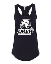 Load image into Gallery viewer, Drew University Stacked Logo Ladies Tank Top - Black
