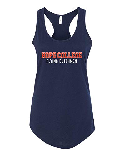Hope College Flying Dutchmen Two Color Tank Top - Midnight Navy