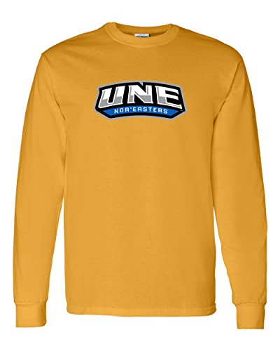 University of New England Nor'Easters Long Sleeve Shirt - Gold