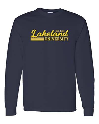 Vintage Lakeland University Long Sleeve T-Shirt - Navy