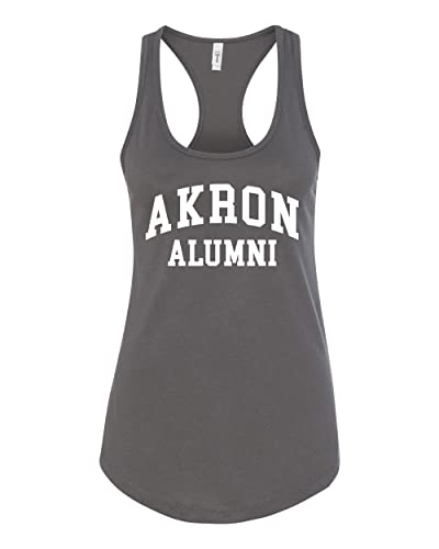 University of Akron Alumni Ladies Tank Top - Dark Grey