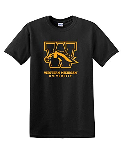 Western Michigan Full Logo One Color T-Shirt - Black
