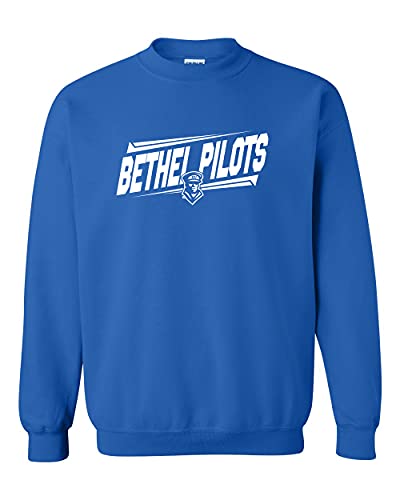 Bethel Pilots Slant One Color Crewneck Sweatshirt - Royal