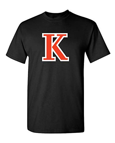 Kalamazoo College K Logo Two Color T-Shirt - Black