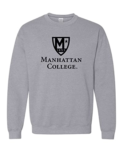 Manhattan College Shield Crewneck Sweatshirt - Sport Grey