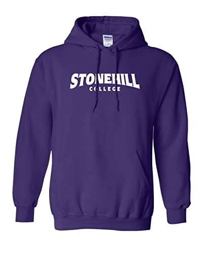 Stonehill College Block Letters Hooded Sweatshirt - Purple