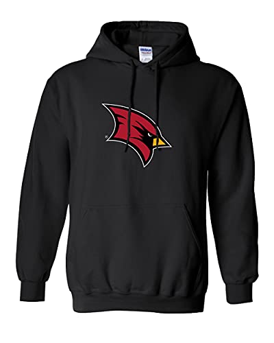 Saginaw Valley Cardinal Head Only Hooded Sweatshirt - Black