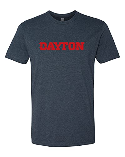 University of Dayton Text Only Soft Exclusive T-Shirt - Midnight Navy