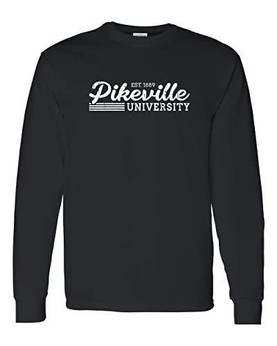 Vintage University of Pikeville Long Sleeve T-Shirt - Black
