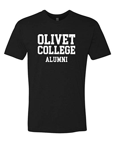 Olivet College Alumni Stacked White Text T-Shirt - Black