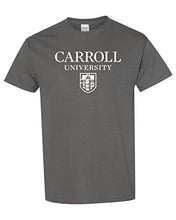 Load image into Gallery viewer, Carroll University Stacked T-Shirt - Charcoal
