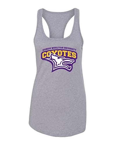 Kansas Wesleyan University Ladies Tank Top - Heather Grey