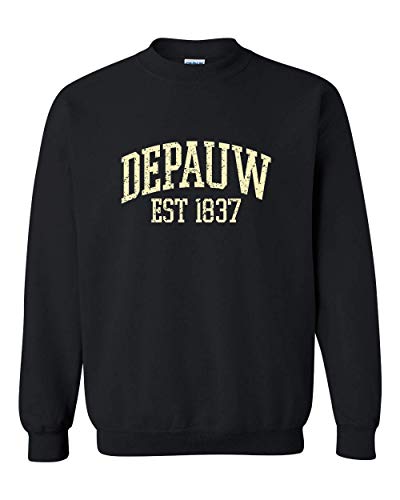DePauwEstablished 1837 Vintage Crewneck Sweatshirt - Black