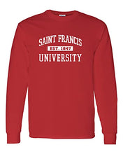 Load image into Gallery viewer, Vintage Saint Francis Est 1847 Long Sleeve T-Shirt - Red
