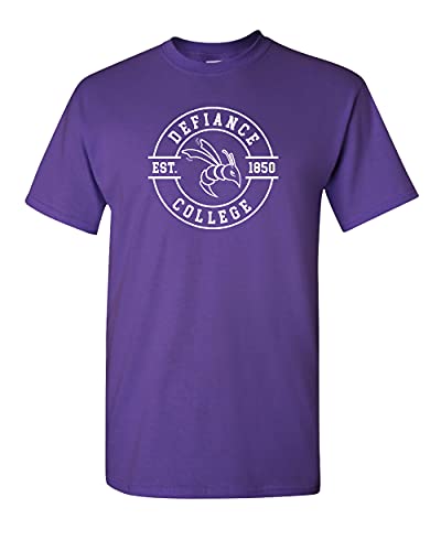 Defiance College Circle One Color T-Shirt - Purple
