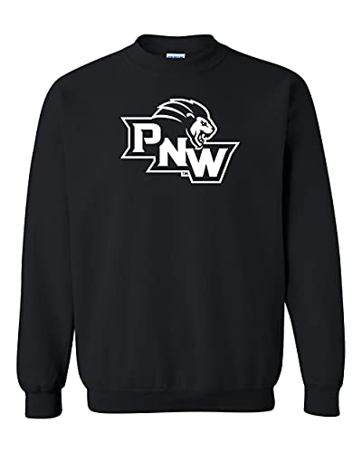 PNW Lion Head Logo Crewneck Sweatshirt - Black