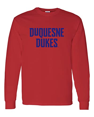 Duquesne Dukes Long Sleeve T-Shirt - Red
