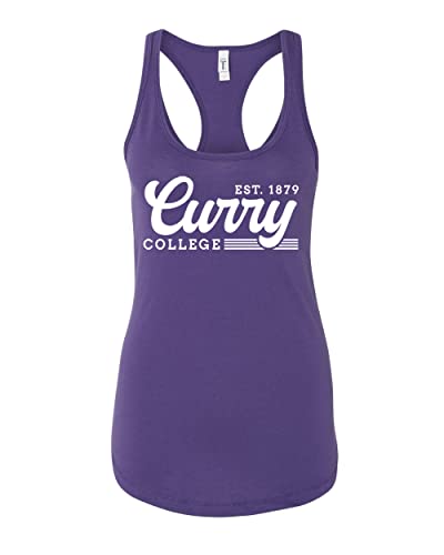 Vintage Curry College Ladies Tank Top - Purple Rush