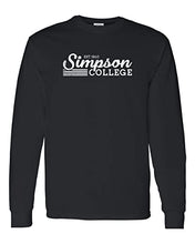 Load image into Gallery viewer, Vintage Simpson College Long Sleeve T-Shirt - Black
