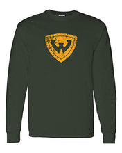 Load image into Gallery viewer, Wayne State Distressed Shield Logo Long Sleeve - Forest Green
