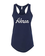Load image into Gallery viewer, University of Akron Script Ladies Tank Top - Midnight Navy
