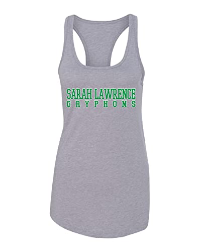 Sarah Lawrence College Block Letters Ladies Tank Top - Heather Grey