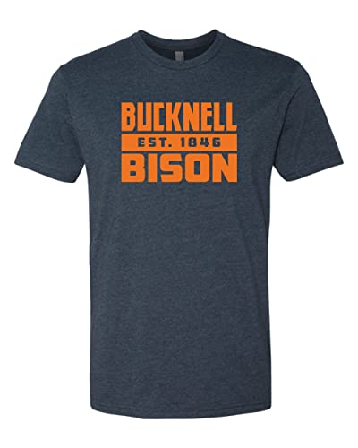 Bucknell Bison Est 1846 Exclusive Soft T-Shirt - Midnight Navy