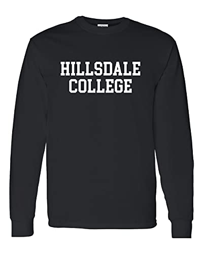 Hillsdale College 1 Color Long Sleeve T-Shirt - Black