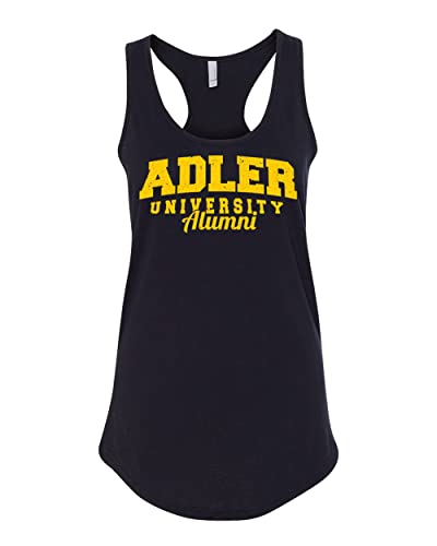 Vintage Adler University Alumni Ladies Tank Top - Black