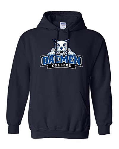 Daemen College Full Logo Hooded Sweatshirt - Navy