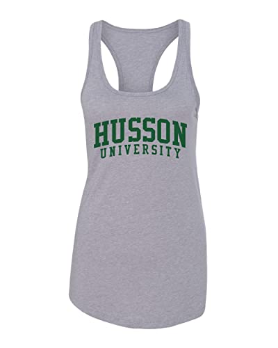 Husson University Ladies Tank Top - Heather Grey