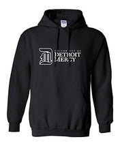 Load image into Gallery viewer, Detroit Mercy DM Text One Color Hooded Sweatshirt - Black
